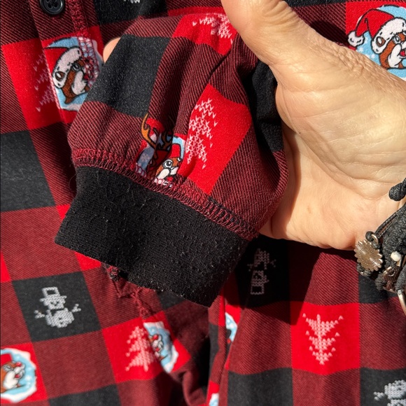 BUC-EES Holiday Plaid Kids One Piece Footie Pajamas. 2 exactly the same style - Picture 5 of 6